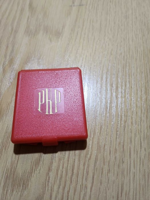 Złota Odznaka Przodujący Kolejarz 1990r - etui + Legitymacja