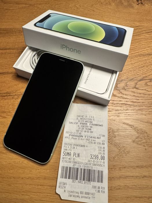 Iphone 12 mini 64gb miętowy