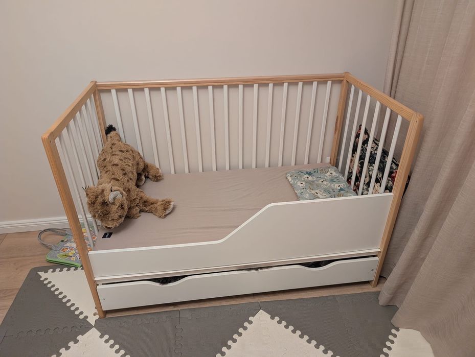 Łóżeczko niemowlęce + materac Rucken