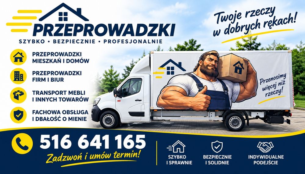 Przeprowadzki oraz transport 24/7