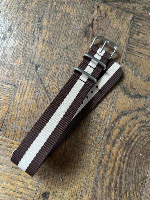 Pasek do zegarka nato brązowy 20mm