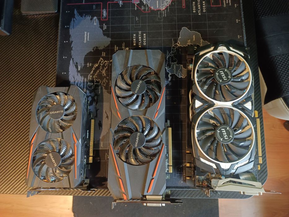 Karty GTX 1070 1060 1050 Nvidia MSI GIGABYTE