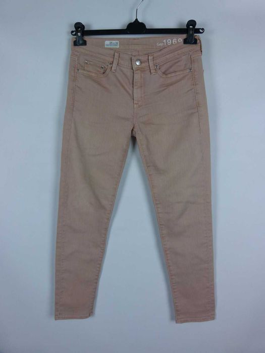 GAP boyfriend spodnie jeans pudrowy róż 25 / 32 - M