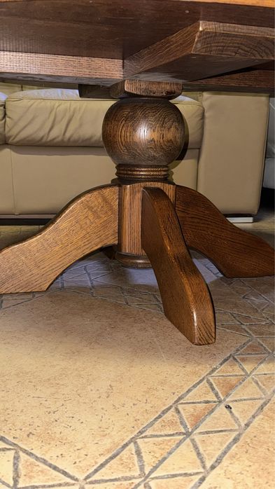 Стіл дубовий журнальний круглий ( 141101)