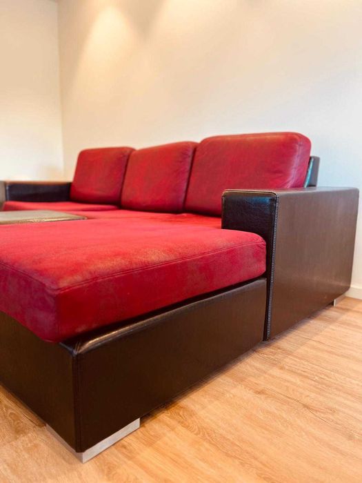 OPORTUNIDADE! Sofá Chaise Longue com puff incluído. Bom estado!