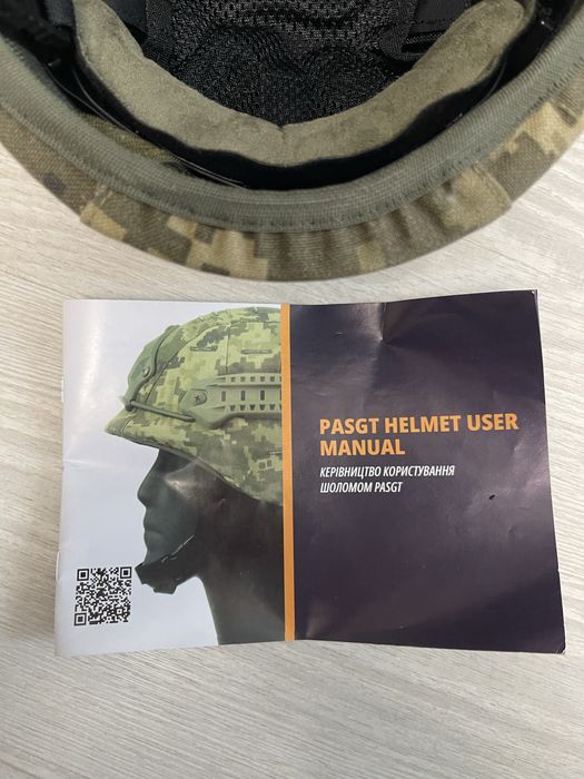 Захисний шолом PASGT піксель з кріпленням