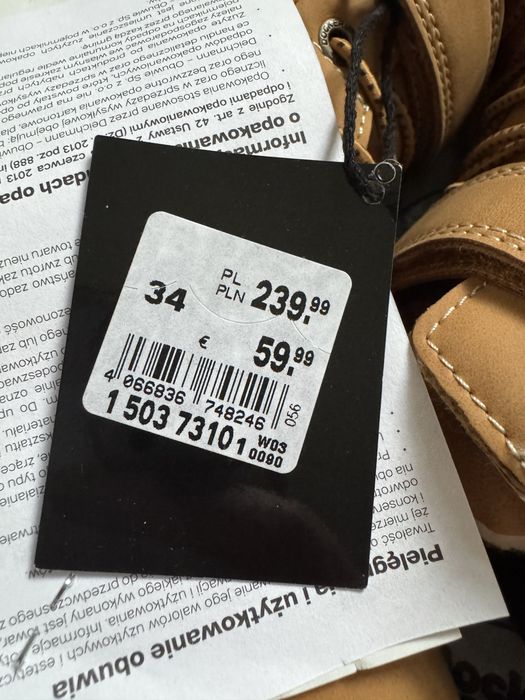 Buty zimowe chlopiece NOWE 34 Dockers Docktex