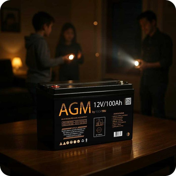 Акумулятор AGM 100Ah 12V Techtru Polska. АКБ 100 Для інвертора. Новий