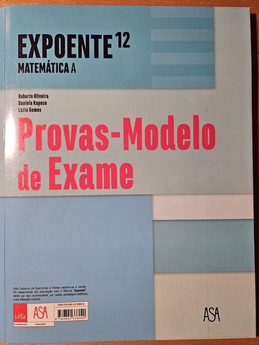 Expoente 12 - Matemática A 12º Ano - Caderno de Exercícios e Testes