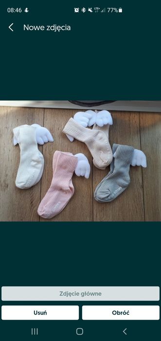 Skarpetki że skrzydełkami dwa rozmiary 4 kolory nowe