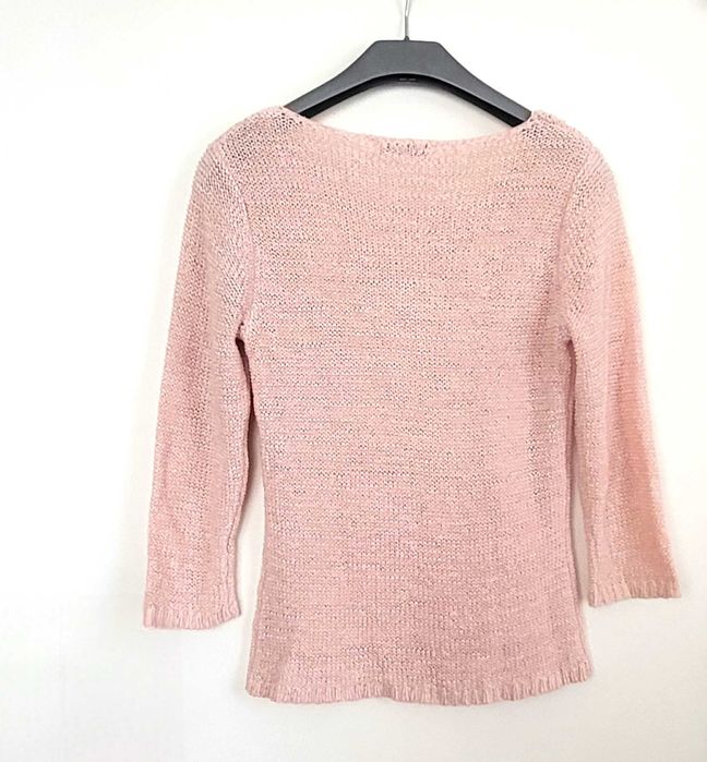 Papaya lekki sweter pastelowy jasnoróżowy XS 34