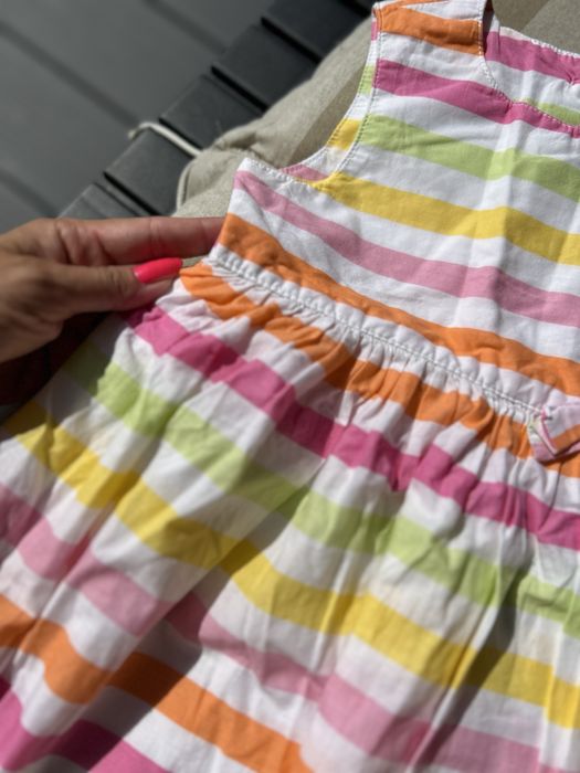 Kolorowa Wakacyjna sukienka w paski sukienka na Roczek