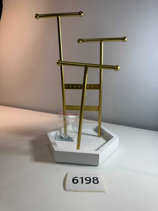 Ekspozytor na biżuterię, złoty stojak  do skręcenia (6198-84)