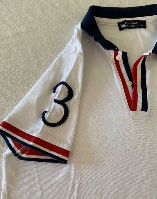 Polo Frank Ferry branco Tamanho XL