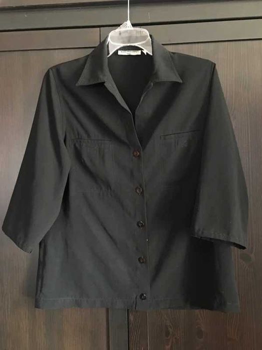 czarna koszula krótki rękaw vintage