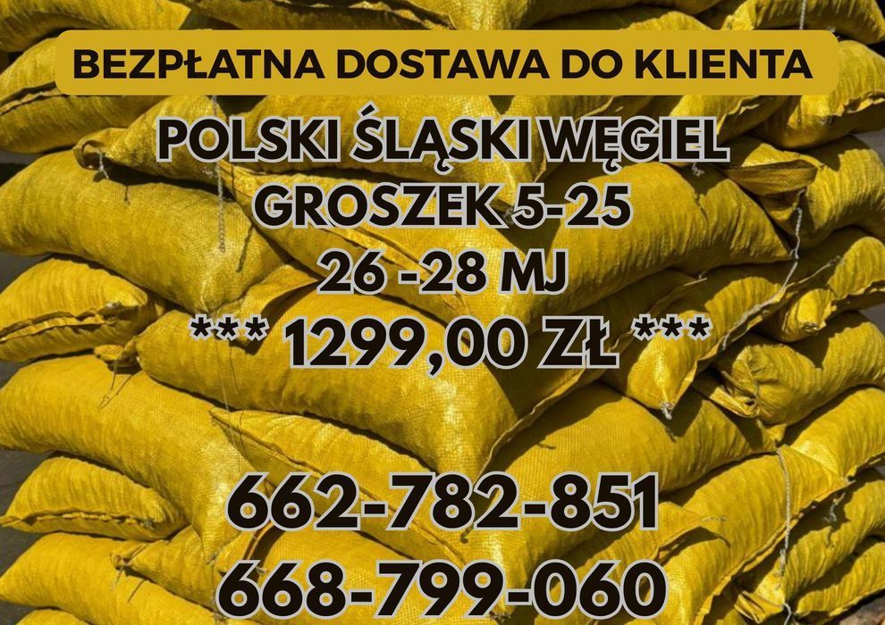 POLSKI WĘGIEL : GROSZEK 5-25, 26-28MJ - Transport Gratis !