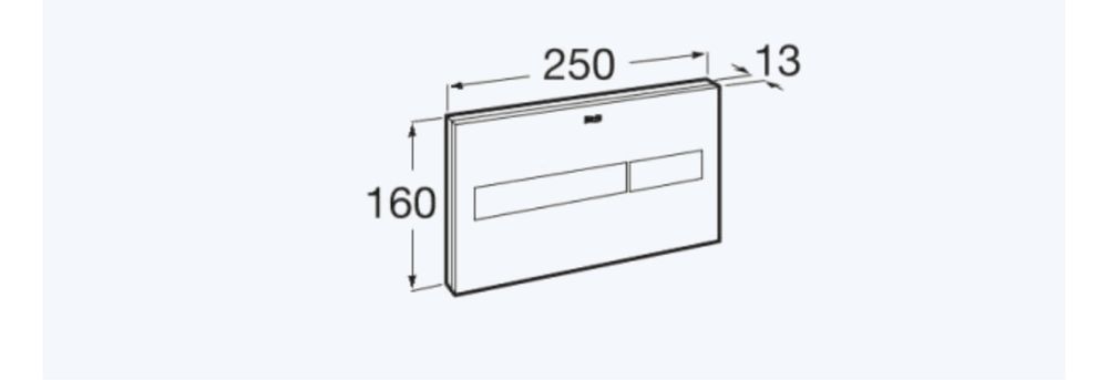 Roca PL7 dual glass white
