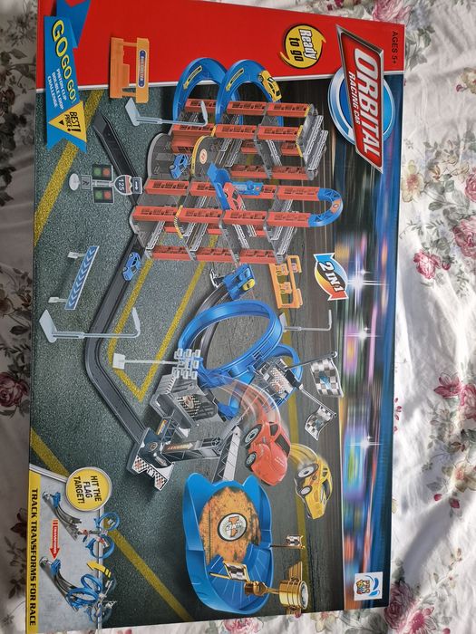 Tor wyścigowy parking wyrzutnia 2w1 Orbital Racing Car duży zestaw now