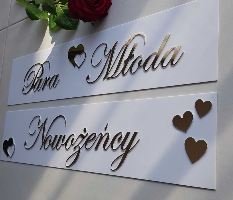 Tablica ślubna rejestracja