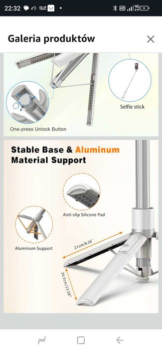 Selfie stick cx609 kijek do selfie nowy