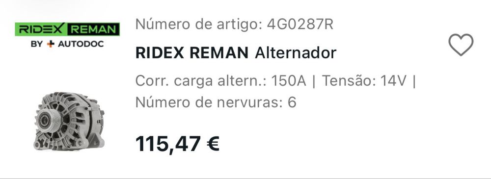 Alternador automovel