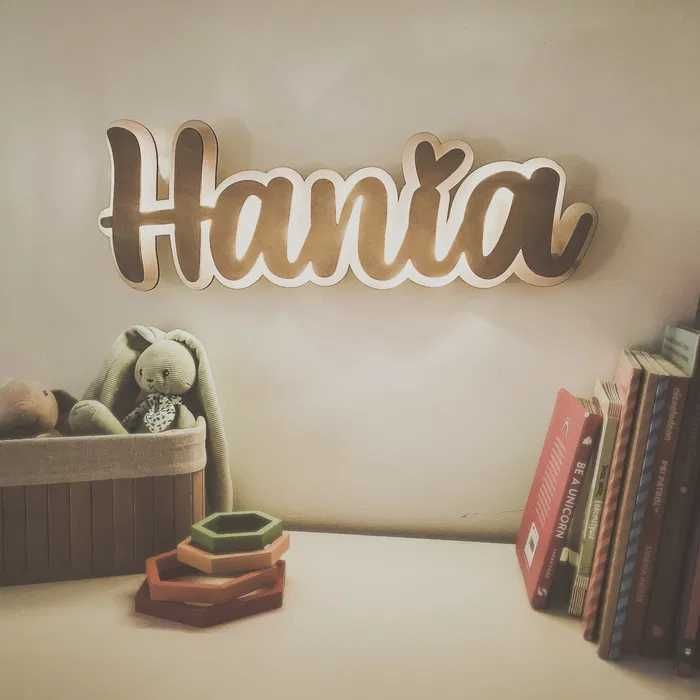 Lampka nocna z imieniem dziecka - na baterie