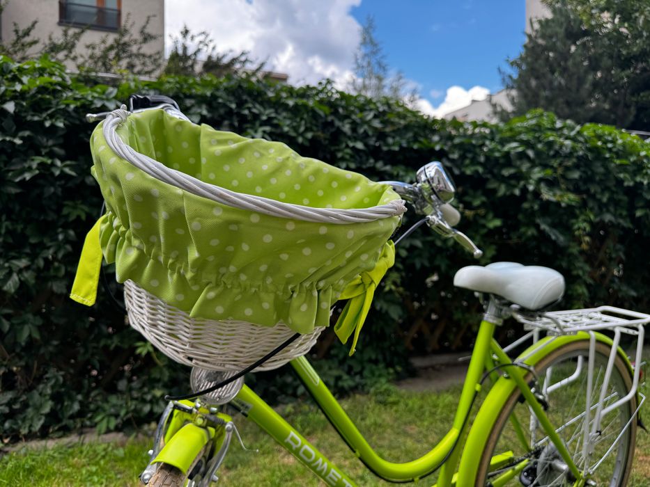 Rower Romet VINTAGE D LIMITED 28" + koszyk, rama 20" L, limonkowy W-WA
