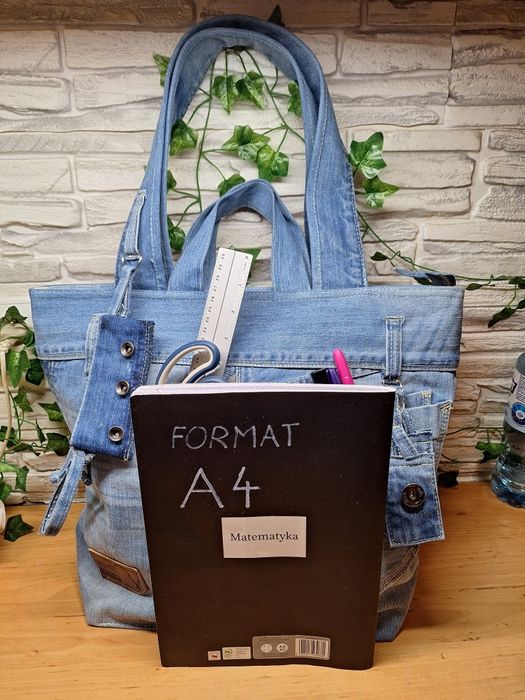 Jeansowa szopperka - rękodzieło