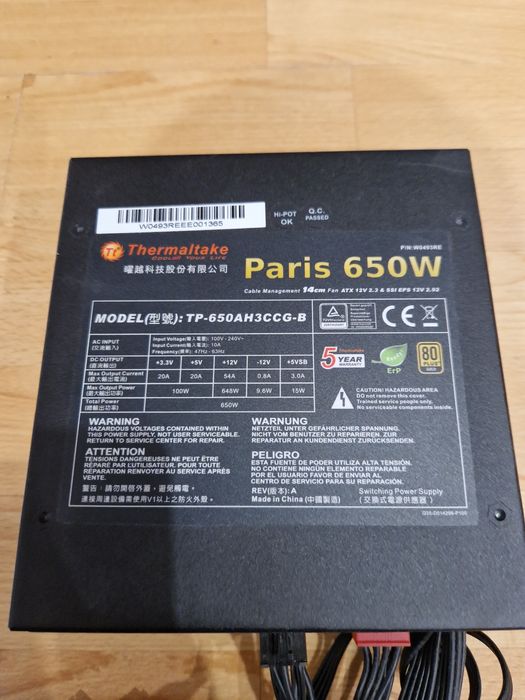 650W 80Plus GOLD Thermaltake Модульний Якісний брендовий Блок живлення