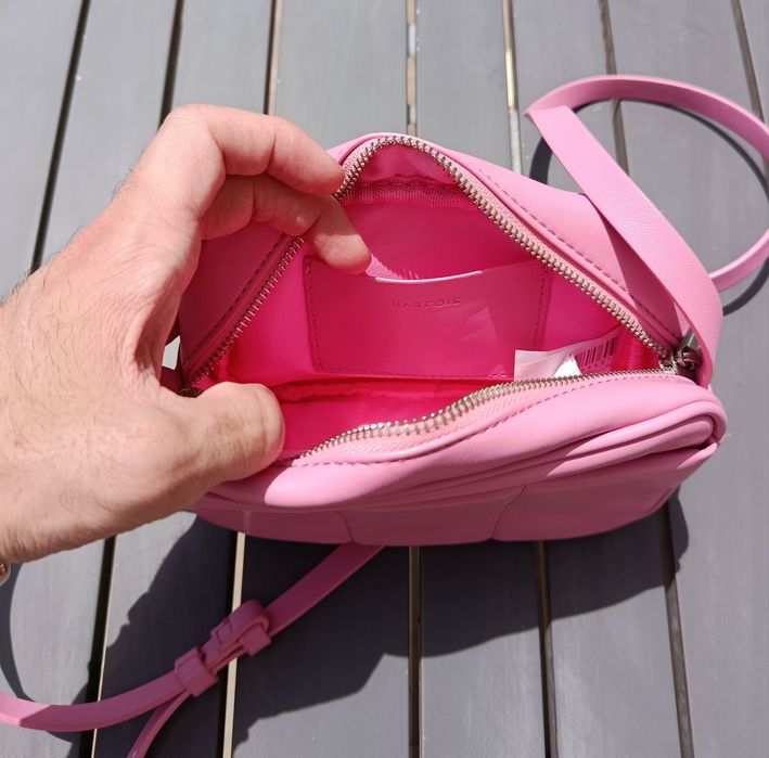 Mala Tiracolo Rosa Parfois Ajustável | Pink Parfois Crossbody Bag Adjustable