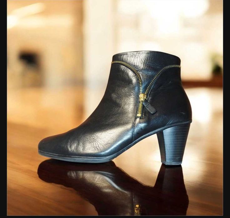 40 р. Шкіряні ботильйони Gabor ботинки жіночі демісезонні кожаные