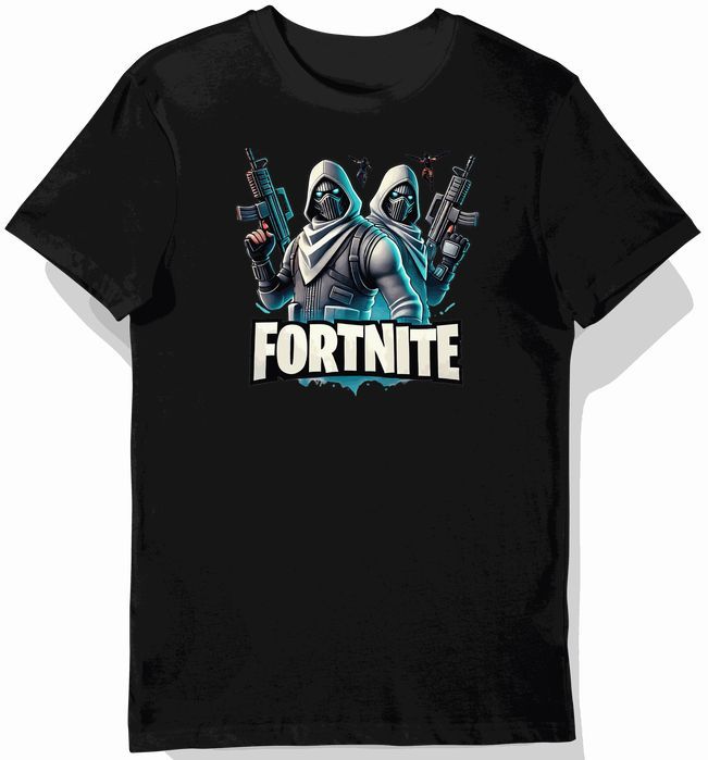 Koszulka dziecięca czarna Fortnite Skin postać Gry prezent święta 140
