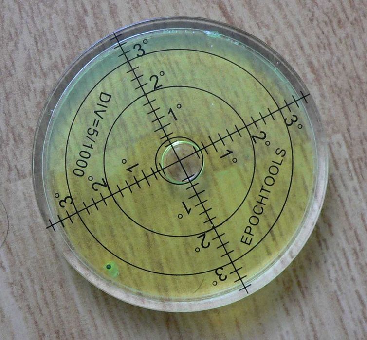 Креномер, уровень пузырьковый 3градуса, размеры 65x10 мм