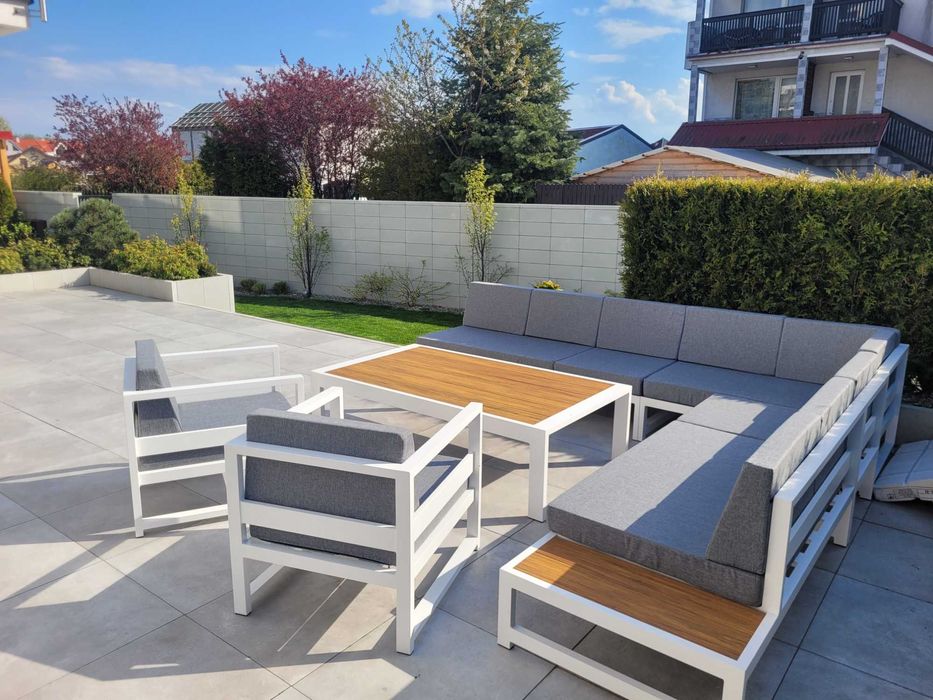 Meble tarasowe modułowe ogrodowe nowoczesne gruby profil ALUMINIUM PL