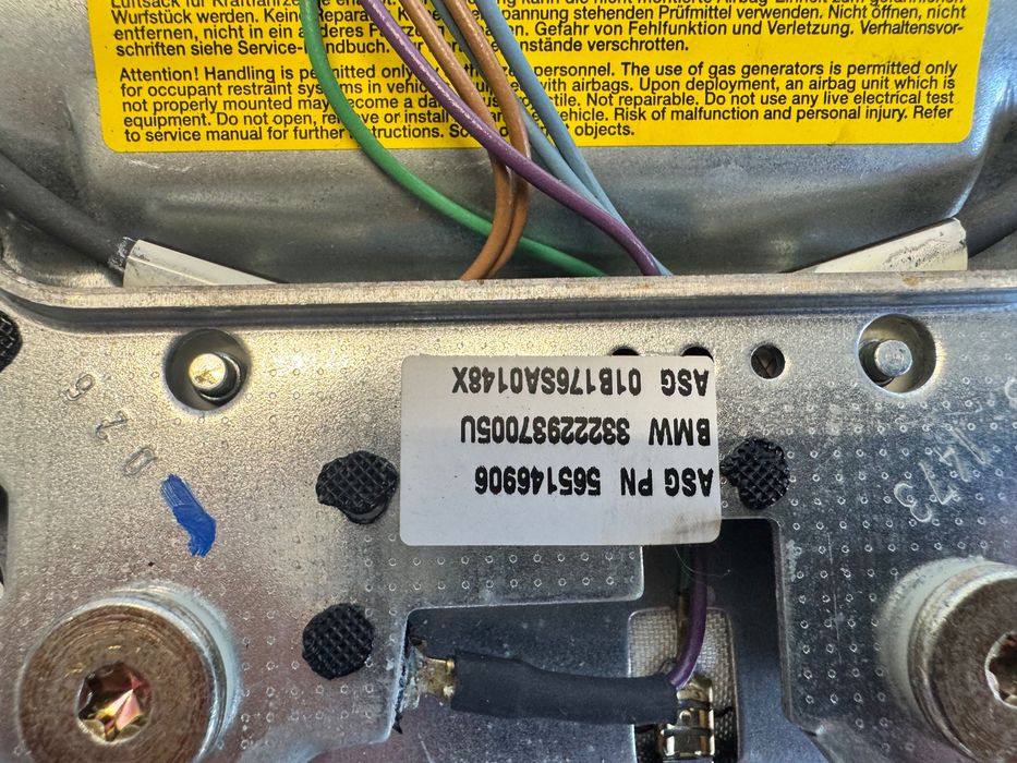 Airbag Poduszka powietrzna BMW Z3 e36 lift 2x nabój