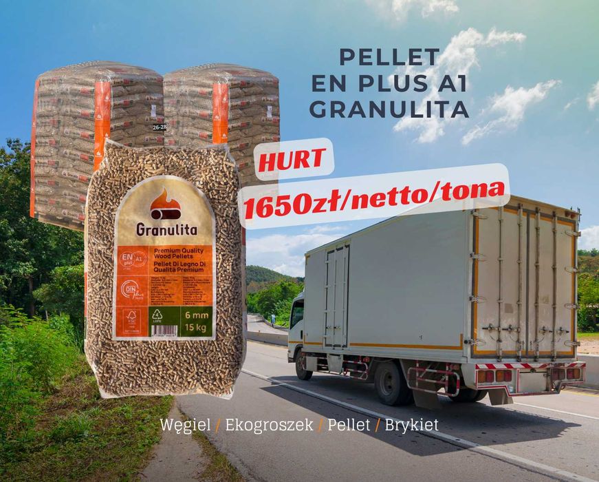 HURT Pellet Granulita Wysokiej klasy pellet drzewny Sosnowy - Hit