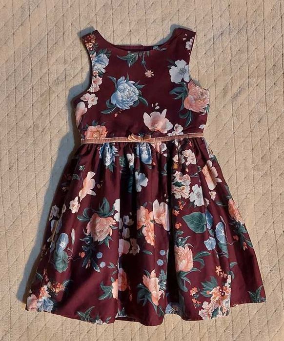 Sukienka wizytowa Little Stitches Primark 7-8lat(128cm) Kwiaty