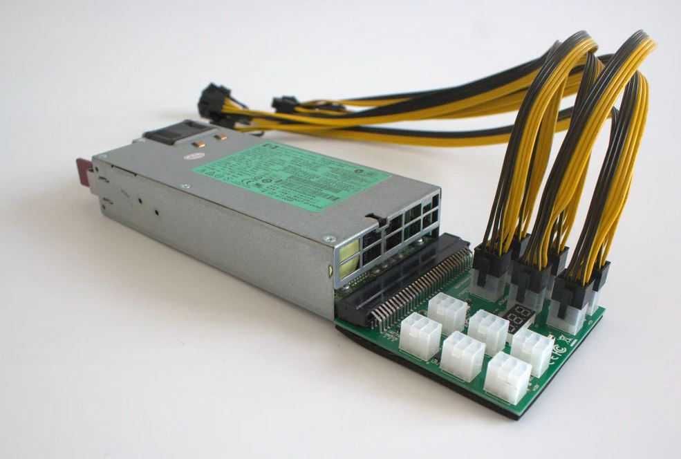 Fonte Servidor HP  p/mining + Breakout + Cabo 6 pinos64170302867457121