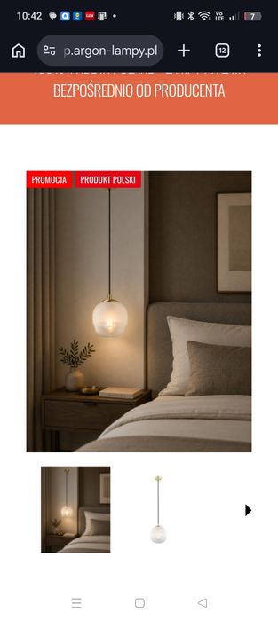 Lampy nad stół Argon