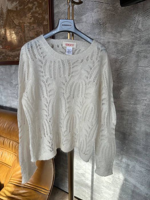 Стильний ажурний светр kontatto