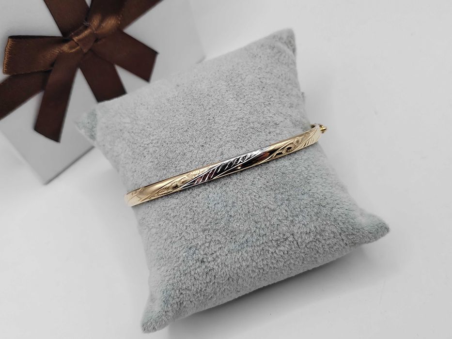 NOWA Złota Sztywna Bransoletka / Złoto 585