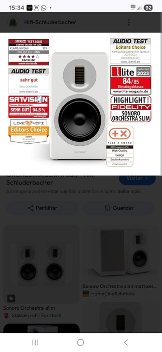 Colunas sonoro orchestra slim como novas