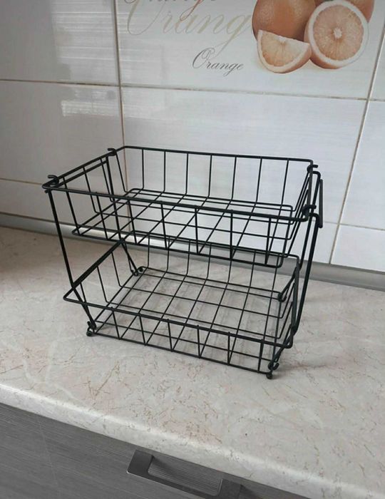 Smukke Biedronka Metalowy kosz stojak na owoce warzywa 30x22x30 cm