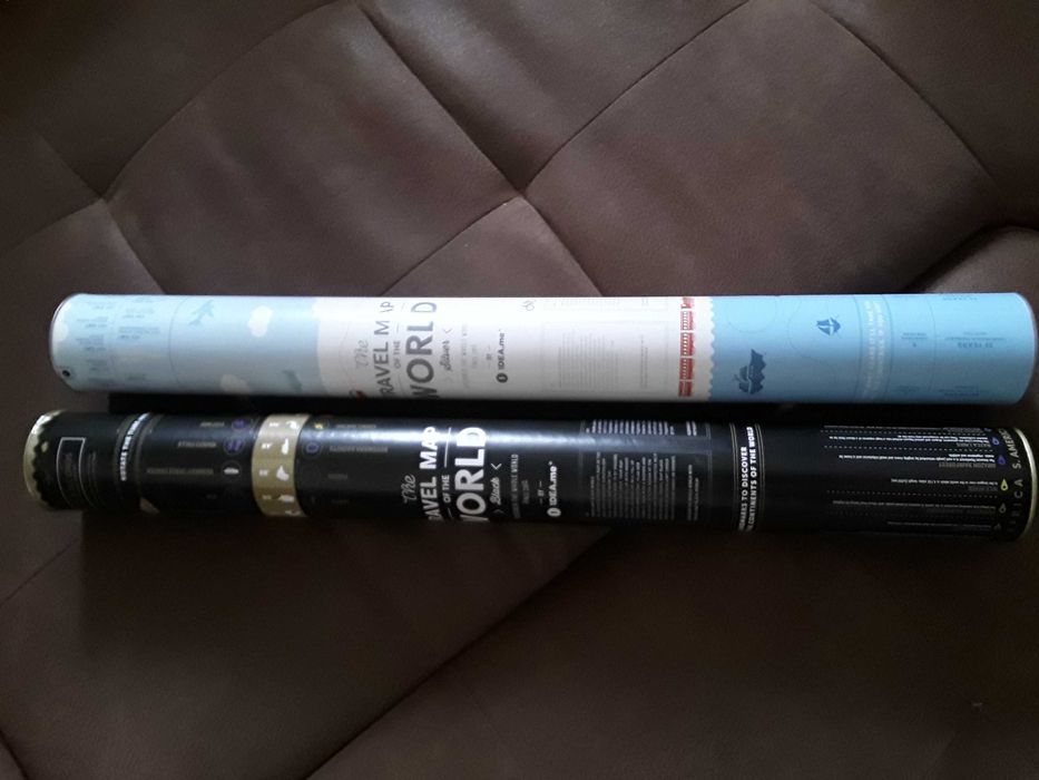 Карты мира travel map black and silver цена за 2 шт.