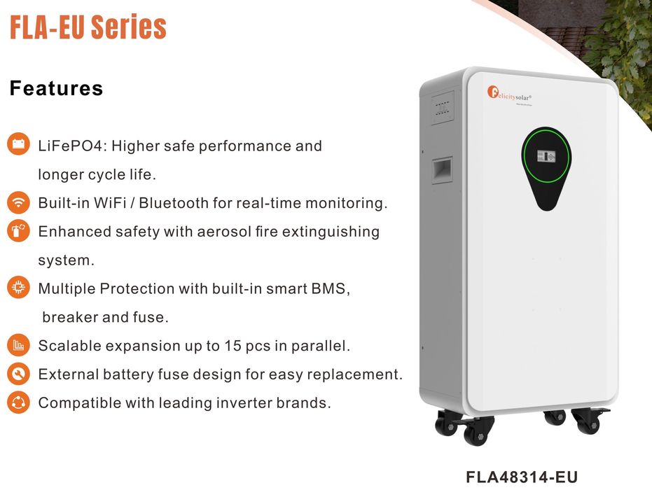 Magazyn energii Felicity Solar FLA48314-EU 16 kWh LiFePO4 IP21