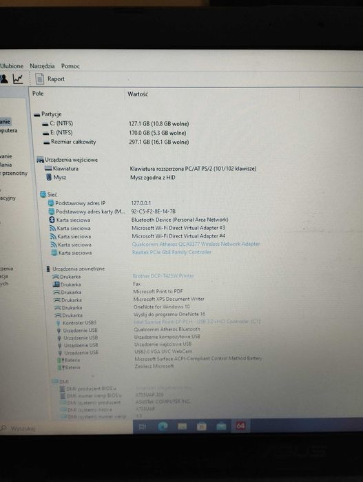 Laptop Asus z ładowarką