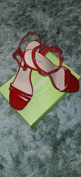 Eleganckie sandałki szpilki czółenka 40 jak NOWE