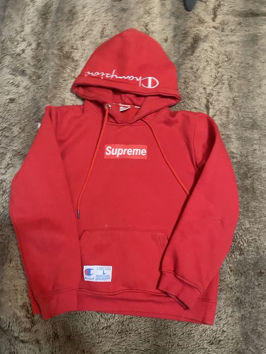 кофта supreme hoodie champion