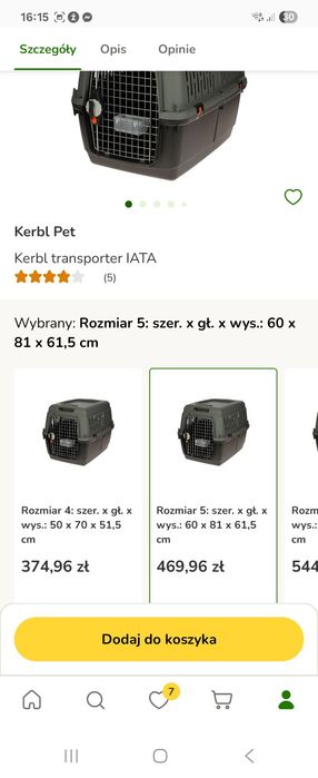 Transporter dla psa duży 60x81x61,5 firmy KERBL