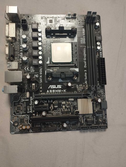 Материнська плата Asus A68HM-K + AMD A4-6300 3.7GHz
